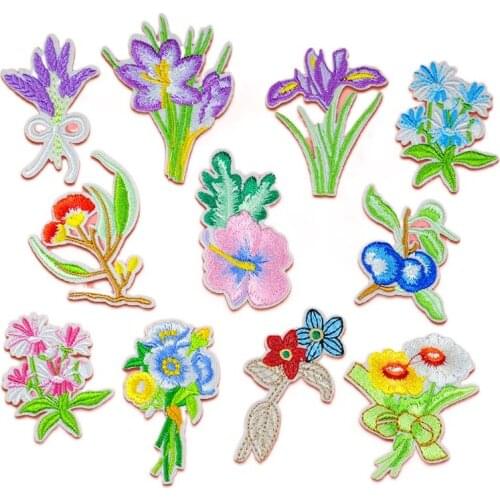 100pcs/lot Embroidery Patch Little Flowers Women Clothing Decoration Sewing Accessories Craft Diy Iron Heat Transfer Applique