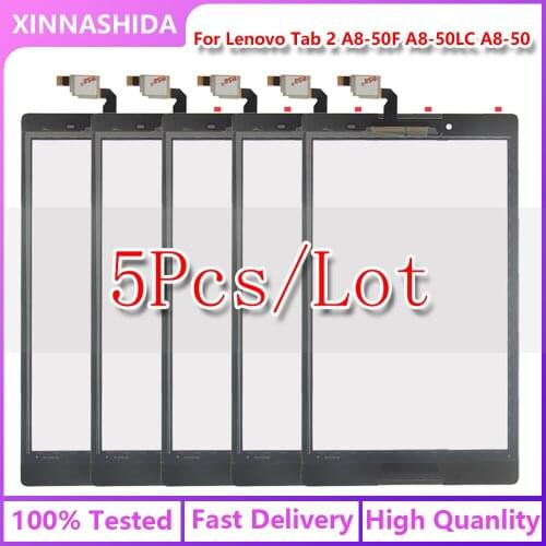 5PCS/ New For Lenovo Tab 2 A8-50F Tab2 A8-50LC Touch Sensor Glass Digitizer Panel A8-50 Touch Scree