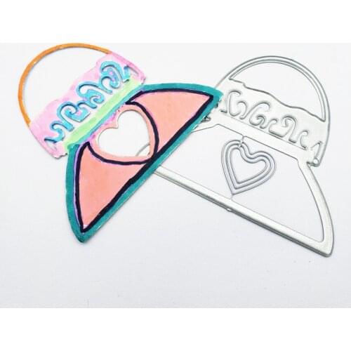6.2*5.6cm wave handbag paper die Cutting dies metal crafts paper die-cutting /DIY embossing Easter Halloween Scrapbooking