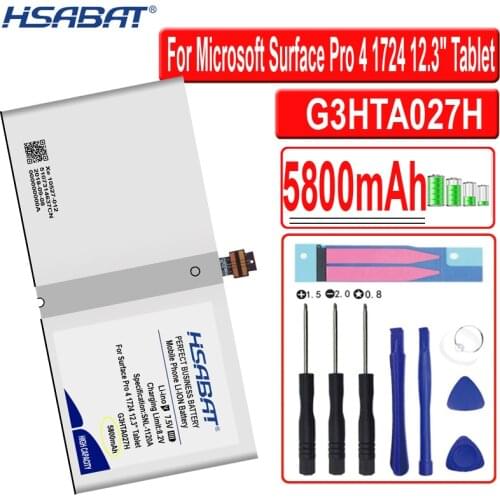 HSABAT 5800mAh G3HTA027H Tablet Battery for Microsoft Surface Pro 4 12.3" Tablet Series DYNR01