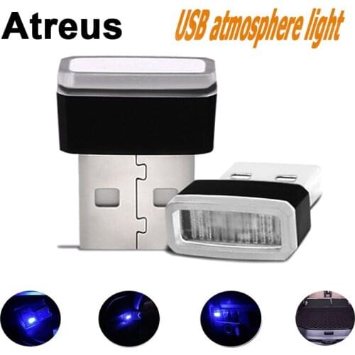 Atreus Car Accessories For Mercedes benz W204 W203 W211 AMG Mini cooper Skoda octavia a5 Car USB Atmosphere LED Lamp Light h7