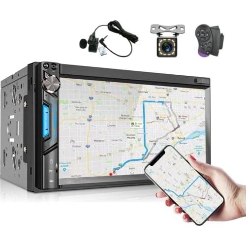 2din HD Car Radio Steering Wheel Control buttons Bluetooth Fm Mirrorlink Touch Screen For Universal Car Rdio Nissan Toyota Car