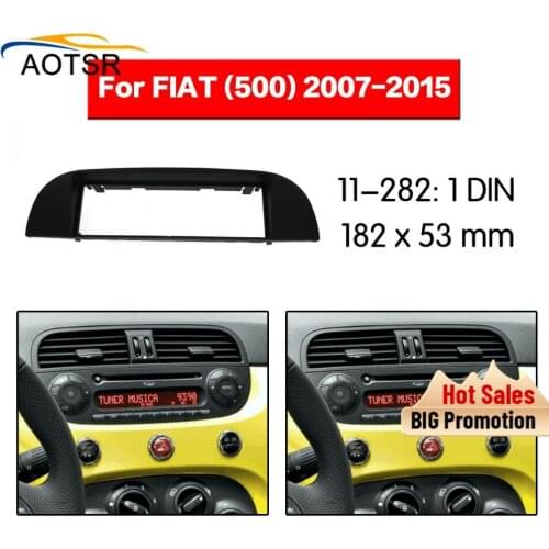 Radio Facia For 2007-2015 FIAT 500 1DIN dvd player Fascia Car Stereo Radio Installtion Dash