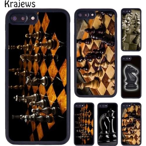 Krajews Chess Board Dark Horse Phone Cases For iPhone 5 6S 7 8 plus 11 12 Pro X XR XS Max Samsung Galaxy S6 S7 S8 S9 S10 plus