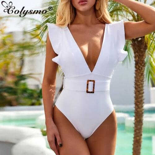 Белые слитные купальники Colysmo China At AliExpress