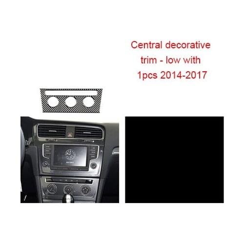 Decorative Trim For Volkswagen Golf Carbon Fiber 2014 1pc Central Control -2017