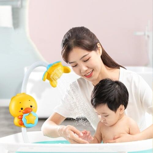 Baby Bath Toy Elephant Yellow Duck Sprinkler Toy Toddler Shower Swimming Electric Spray Water Game Toys for Kids Children Gift