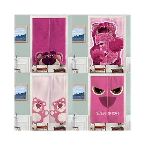 Disney Lotso Bear Style Anime Action Figures Cartoon Products Accessories Customized Door Curtain Decoration Home Unisex Gift