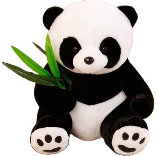 Bamboo leaf panda mother and child panda doll parent-child plush toy 12cm /16cm