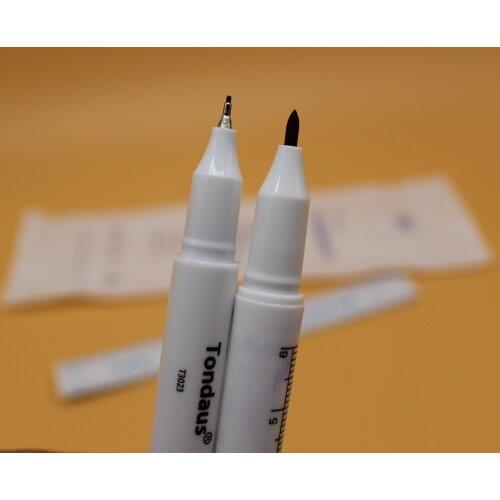 10Pcs Waterproof Tattoo Skin Marker Piercing Marker Pen Double Headed Surgical Markers Skin With Ruler For Eyebrow Tattoo