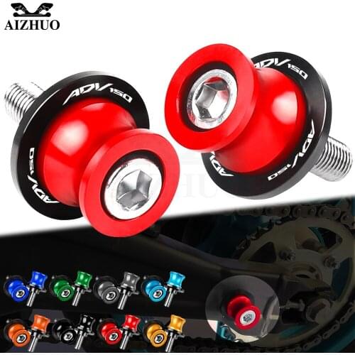 Motorcycle CNC Aluminum Accessories FOR HONDA ADV150 ADV 150 2019 2020 Swingarm Spools M8 Stand Screws With ADV150 LOGO 1 Pair