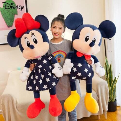 Disney Mickey Mouse Minnie Animal Stuffed Plush Toys Cartoon Princess Cotton Doll Birthday Gift Children Girl Kid New Year Gift
