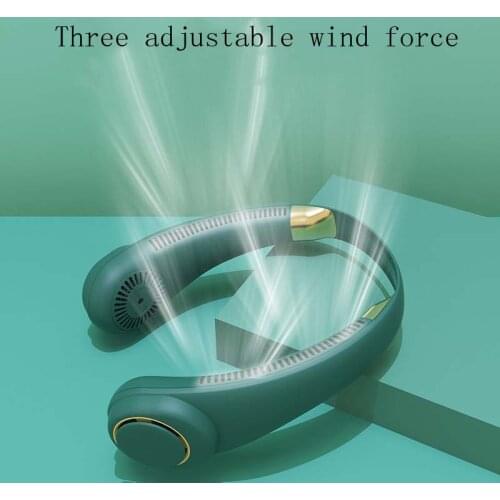 New Hanging neck Fan USB portable charging handheld student lazy hanging neck small mini net red small electric fan