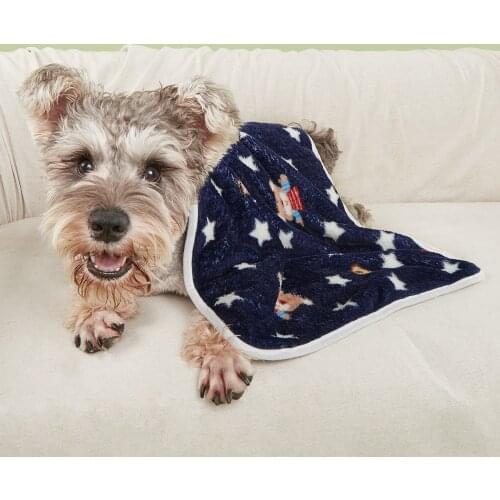 Print Puppy Blanket for Pet Cushion Small Medium and Large Dog Cat Bed Warm Soft Sleep Mat, Fluffy Pet Dog Cat Puppy Kitten Sof