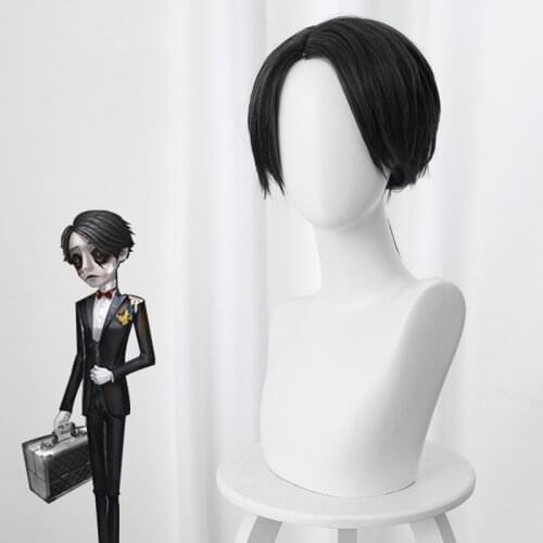 Game Identity V Cosplay Wigs Embalmer Aesop Carl Cosplay Wig the banquet housekeeper New Skin Heat Resistant Synthetic Wig Men