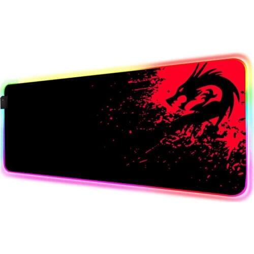 RGB Red Dragon Gaming Mouse Pad Computer Gamer Mousepad Large Game Rubber No-slip Mouse Mat Mause Pad for Keyboard Carpet Rug