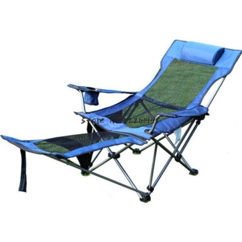 Folding Chair Office Lunch Break Single Leisure Siesta Portable Fishing Adjustment Outdoor Camping Escort Bed Dual-use
