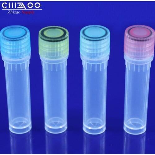 Thicken Microtubes 1.5ml Self-standing Pointed Bottom Cryovial Sample Cryo Tube 50pcs/bag