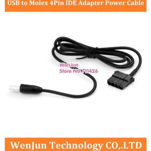 High Quality USB 5V to Molex 4Pin IDE Adapter Power cable with 75CM