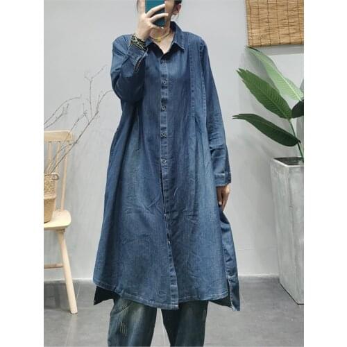 Женские джинсовые рубашки Werainyee China At AliExpress