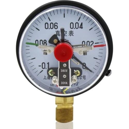 YXC-100 electromagnetic auxiliary axial side electric contact pressure gauge Control vacuum table 0-1mpa barometer