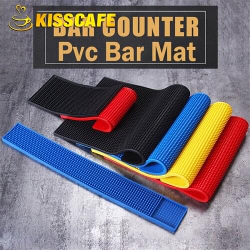 1 pc 3 Size & 4 Color Rectangle PVC Bar Mat Rubber Beer Bar Service Spill Mat For Table Black Water Proof Mat
