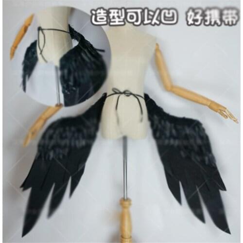 1pcs Handwork Anime Overlord Albedo Black Cosplay Costume Prop Stage Performance Decor for Women Men Gift Hot