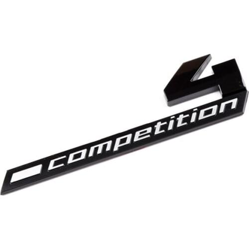100pcs Glossy Black silver COMPETITION Bar Underlined Emblem modified Car Trunk Sticker for Edition 1 2 3 4 5 6 7 8 X3 X4 X5 X6
