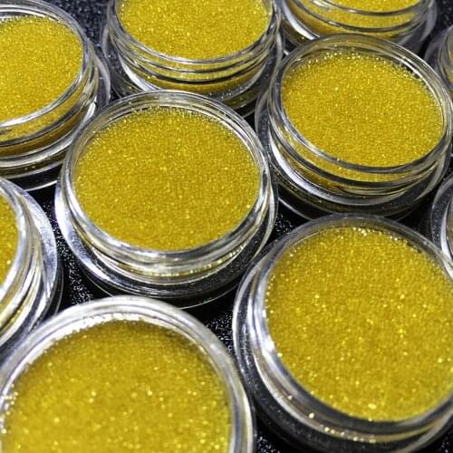 3g/bottle Micro Crystal Glass Beads Nail Art Magic Candy 3D Medium yellow Tiny Clear Caviar Rhinestone For Nails Art Decorations
