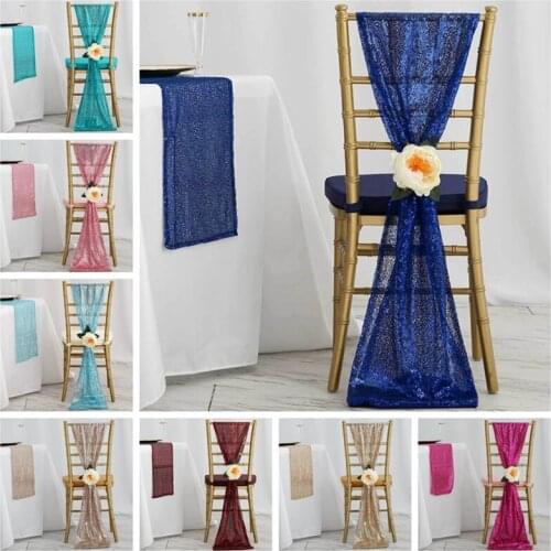 5pcs 10pcs Lot Sold Sequin Chair Cap Hood Chiavari Chair Cover For Banquet Our Door Wedding Event Decoration