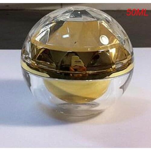 50g gold acrylic ball shape cream bottle cosmetic container cream jar Cosmetic Packaging Cosmetic Jar