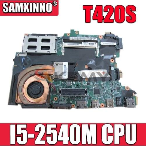 Akemy 63Y1725 63Y1921 Main Board For Lenovo Thinkpad T420S Laptop Motherboard H0223-4 48.4KF58.041 I5-2540M CPU DDR3