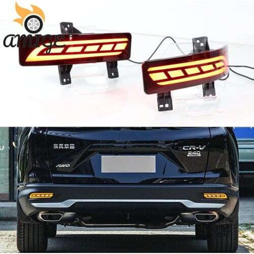 Car LED Bumper Lights For Honda CR-V CRV 2020 2021 Taillights Rear Fog Lamp Brake Light 12V Reflector Reverse Lamps