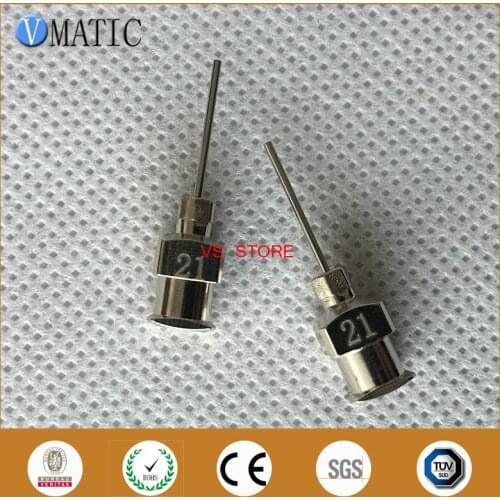 Free Shipping 0.5'' Tip Length 21G All Metal Blunt Stainless Steel 12Pcs Glue Dispensing Syringe Needles Tips 1/2 Inch