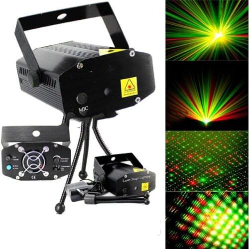 Free Shipping Hot Mini Projector R&G DJ Disco Light Stage Xmas Party Laser Lighting Show DJ