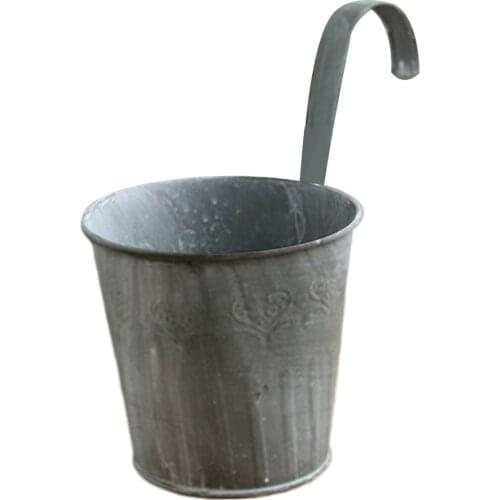 Flowerpot Succulent bonsai planter Home garden yard in a metal plant bucket