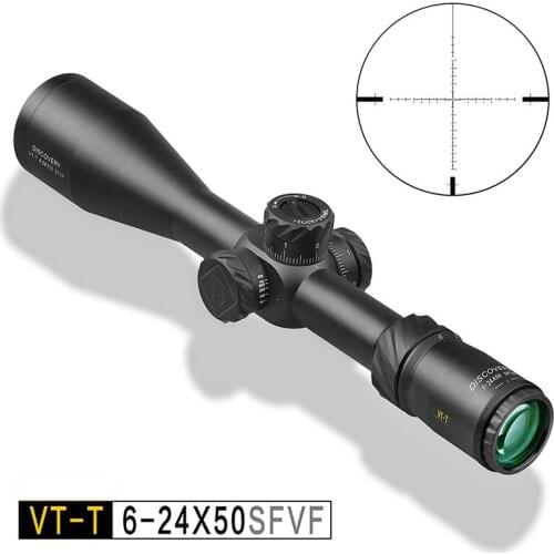 Long Range Discovery VT-T 6-24X50SFVF FFP Hunting Scope 1/10 MIL Optical First Focal Plane Riflescope For Air Rifle Gun
