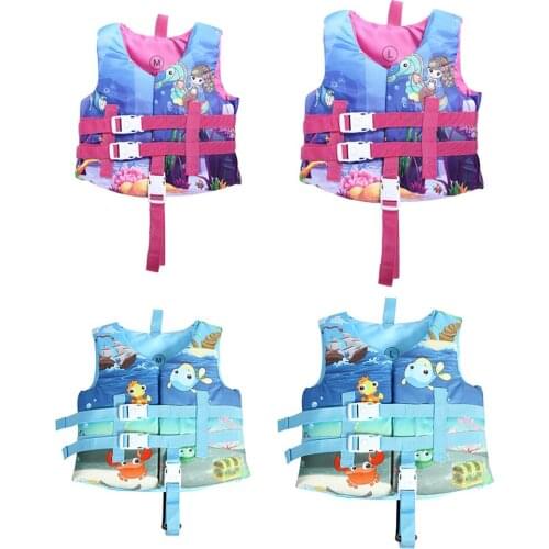 Kids Cartoon Unisex Buoyancy Life Jacket Colorful Swimming Safety Life Vest Adjustable Water Sports Boating Children Vests
