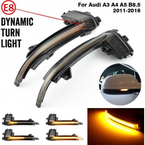 For Audi A4 A5 S4 S5 A3 B8 B8.5 A6 S6 A8 Q3 RS4 RS5 Dynamic Scroll LED Turn Signal Light Sequential Rearview Mirror Indicator