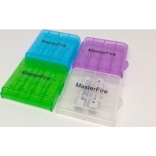 MasterFire Mini Portable Plastic AA AAA 14500 Batteries Holder Box Organizer Container Battery Storage Boxes Case Cover