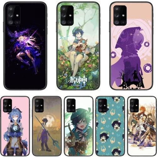Genshin Impact Case study Phone Case Hull For Samsung Galaxy A 90 50 51 20 71 70 40 30 10 80 E 5G S Black Shell Art Cell Cover