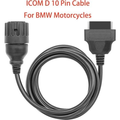 ICOM D Cable for BMW Motorcycles Motorbike OBD2 Diagnostic Cable 10 Pin Adaptor to OBD2 16pin Connect Cable ICOM A3 A2 Tool