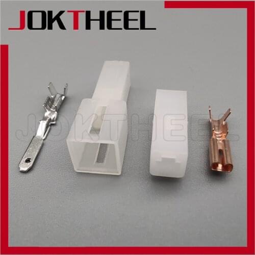Joktheel 1/5/10/20 sets kit white male female unsealed auto electrical connector 1 pin way 12v wire connectors DJ7011-2.8-11/21