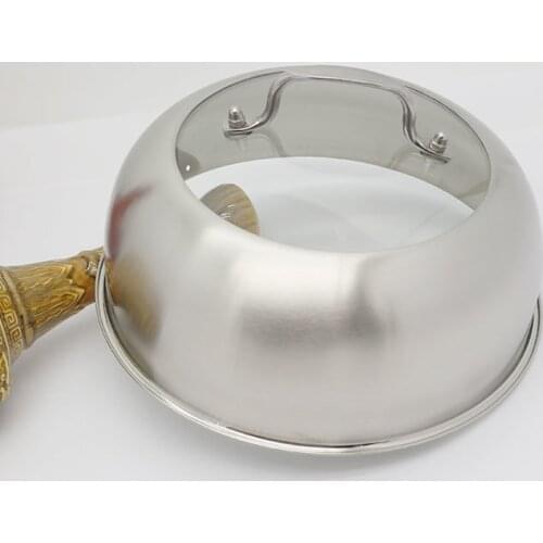 Stainless steel steamer pot lid visualization glass cover general thickening steaming stew soup pot pan wok lid kitchen cookware