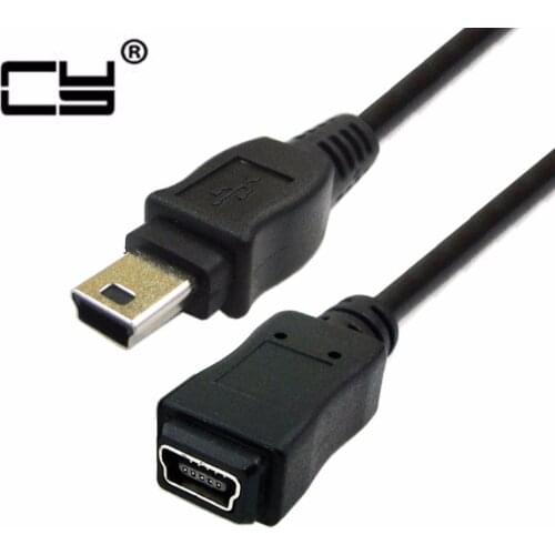 MINI USB 5 pin Male to Female Data Sync Charger Extension Applicable to the car recorder GPS Navigator /5ft