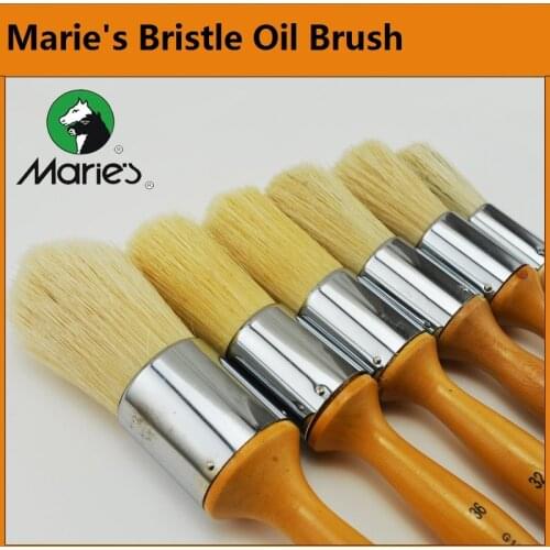 Maries G1730 bristle oil paint brushes Acrylic/gouache painting pen large area art brush size 16 24 28 32 36 40 for choose