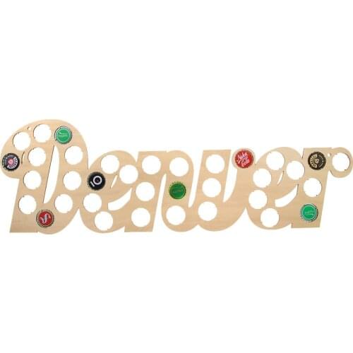 Denver Wall Art Wooden Beer Cap Map Local Denver Home Decor Beer Cap Holder Collection Denver Big Letters Display Gift For Him