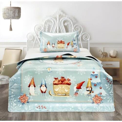 Cowhide Summer Cooling Mat Kit For Bed Pillowcase Anti-mite Mattress Cover Luxury Bedding Set Bedroom Traditional Christmas 2020