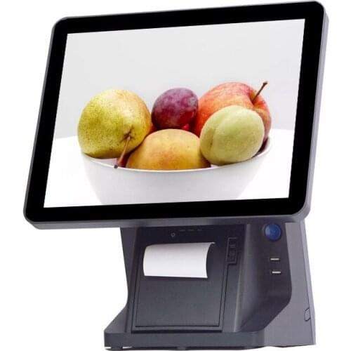 True flat touch screen pos all in one Windows 7 pos system pos all in one with printer VFD