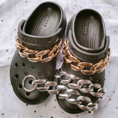 Luxury Croc Charms Big Chain Charms for Crocs DIY 2021 New Brand Vitality Clogs Fashion Shoe Charms Removable Shoe Accessories